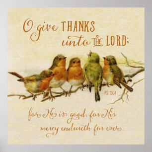 O Give Thanks Unto the Lord Poster