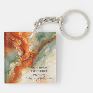 O GIVE THANKS UNTO THE LORD Thanksgiving Gift Key Ring