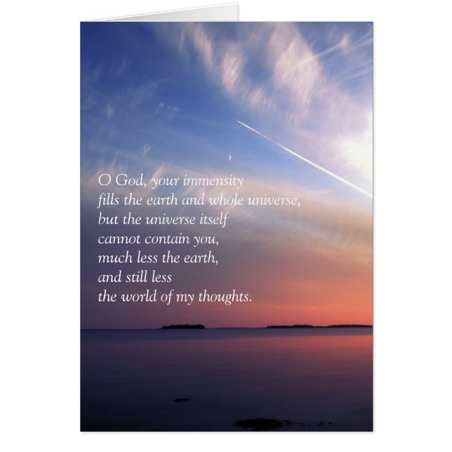 O God, your immensity fills the earth (Front)