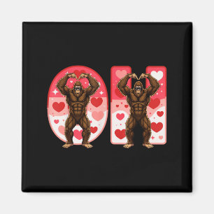 O-h Couples Matching Funny Bigfoot In Midwestern V Magnet