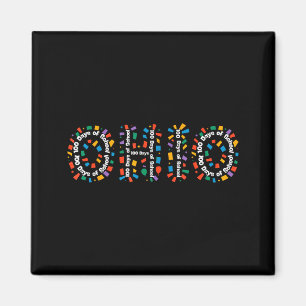 O-h-i-o Funny 100th Day Of School Ohio Midwestern Magnet