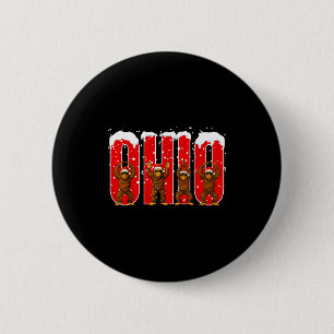 O-h-i-o Funny Bigfoot Ohio Vintage Xmas And Christ 6 Cm Round Badge