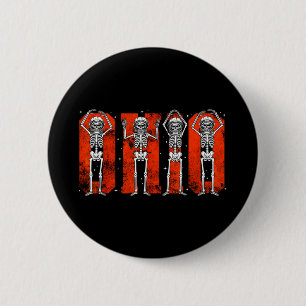 O-h-i-o funny skeleton astronaut in artemis back 6 cm round badge