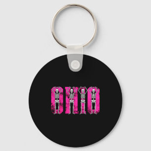 O-h-i-o Funny Skeleton Ohio In Midwestern Valentin Key Ring