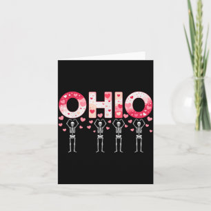 O-h-i-o Funny Skeletons Ohio In Midwestern Valenti Card
