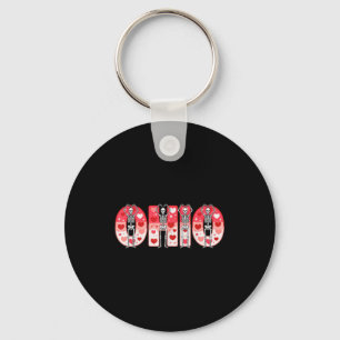 O-h-i-o Funny Skeletons Ohio In Midwestern Valenti Key Ring