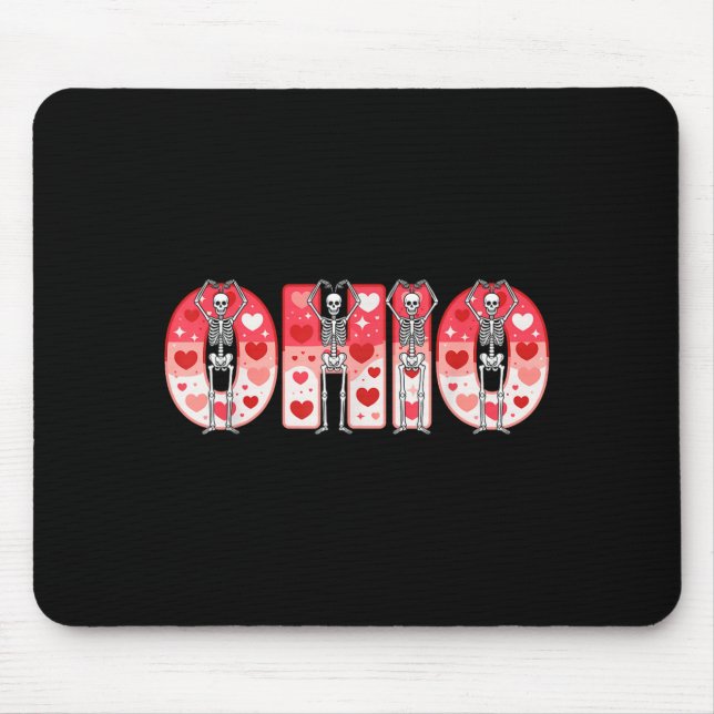 O-h-i-o Funny Skeletons Ohio In Midwestern Valenti Mouse Pad (Front)