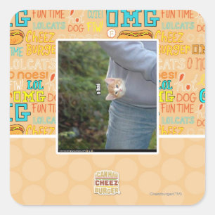 O hai square sticker