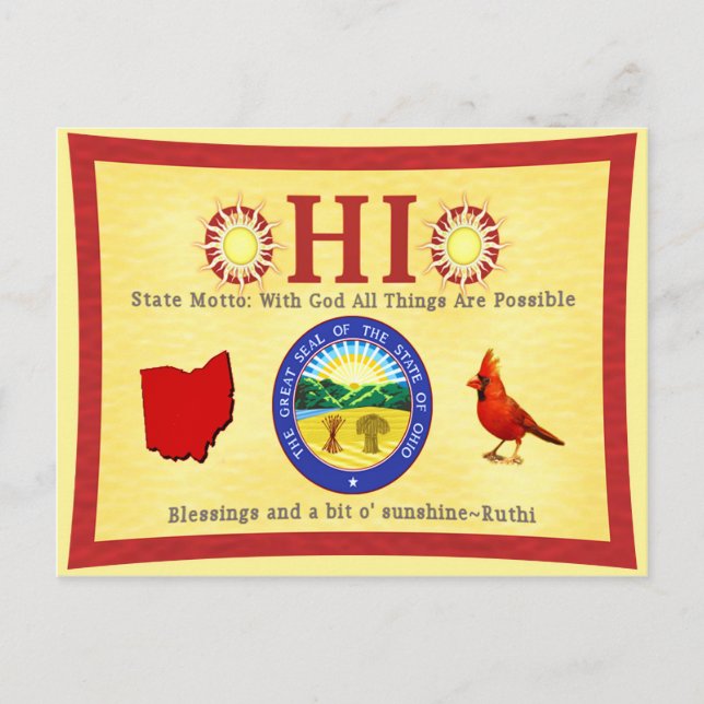 O-HI-O Ruthi aka abitosunshine Postcard (Front)