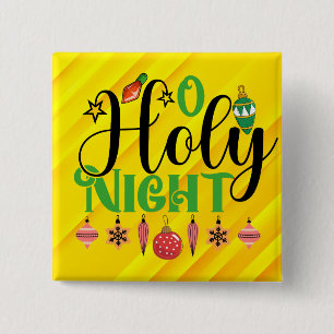 O Holy Night  15 Cm Square Badge