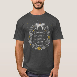 O Holy Night Christmas Carol Music Song Lyrics Tex T-Shirt