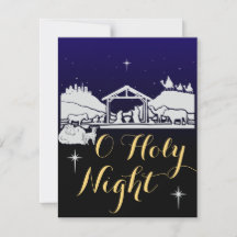 O Holy Night Christmas Carol Nativity Scene