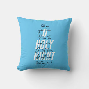 O Holy Night Christmas Lyric Cushion