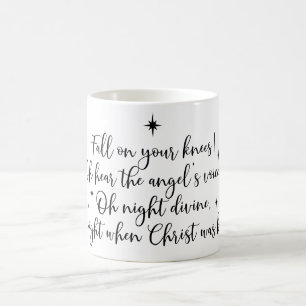 O Holy Night Christmas Lyrics Coffee Mug