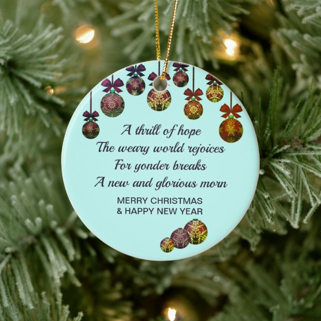 O HOLY NIGHT | Christmas New Year Ceramic Ornament (Tree)