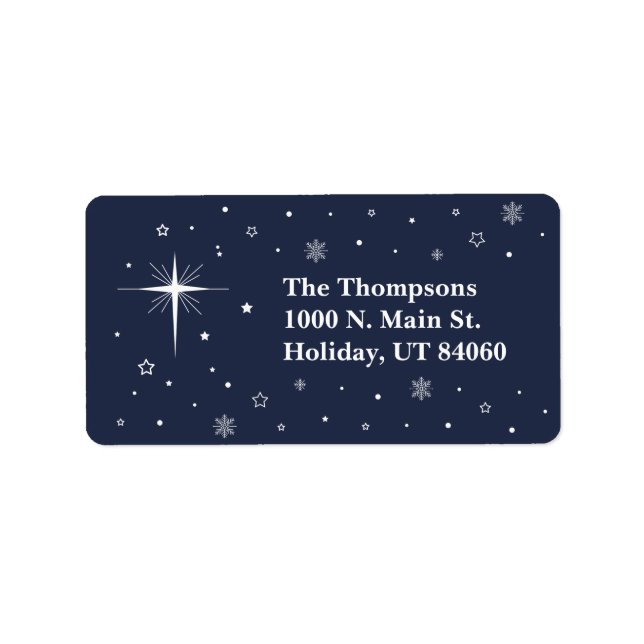 O' HOLY NIGHT / Christmas Return Labels (Front)