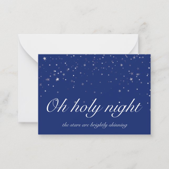O Holy Night Flat card (Front)