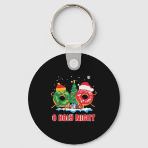 O Holy Night Funny Christmas Doughnut Pun Gift Xma Key Ring