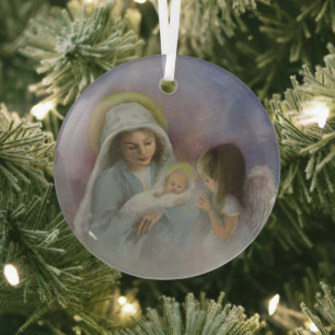 O Holy Night Glass Tree Decoration