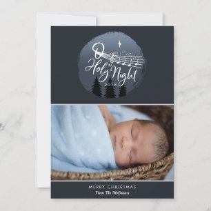 O Holy Night:  Music Notes + Stars Photo Christmas