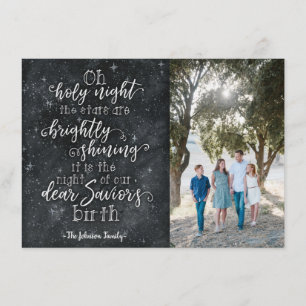 O Holy Night Personalised Photo Christmas Card