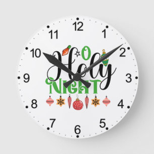 O Holy Night Round Clock
