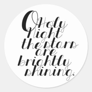 O Holy Night Round Stickers