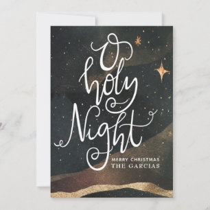 O Holy Night Starry Sky Christmas Card
