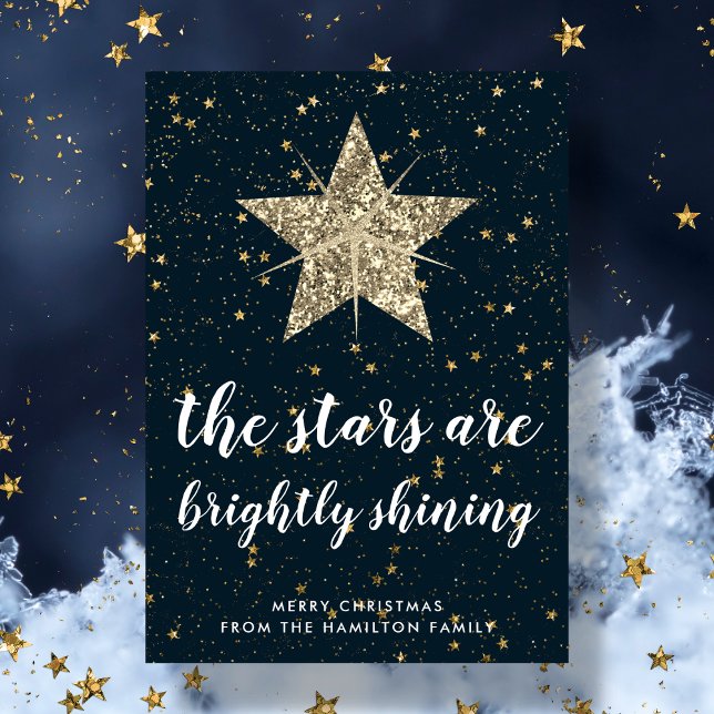 O Holy Night | Stars Are Brightly Shining Family  Holiday Card (Creator Uploaded)