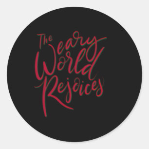 O Holy Night The Weary World Rejoices Hymn Classic Round Sticker