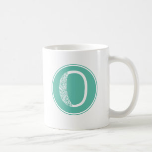O Initial Floral Monogram Coffee Mug