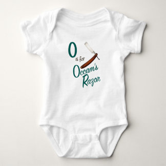 O is for Occam's Razor Cute Philosophy Design Baby Bodysuit