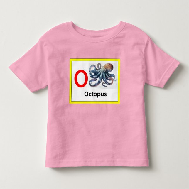 O is for Octopus Toddler T-Shirt (Front)