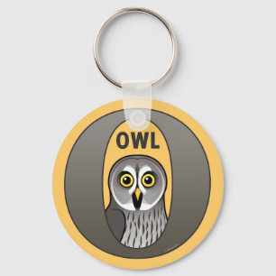 O is for Owl Key Ring