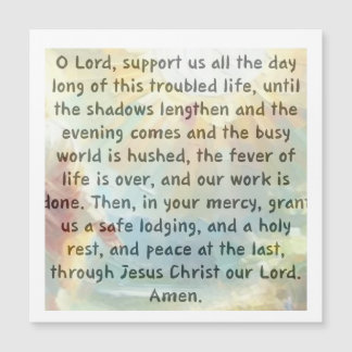 O Lord Support Us Large Magnetic Card