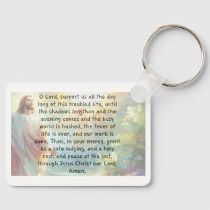 O Lord Support Us Prayer Magnet Key Ring