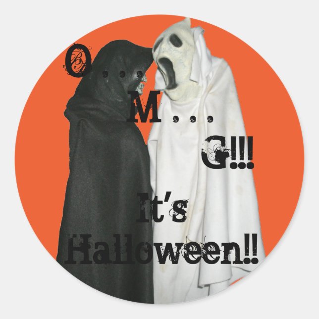 O . . . M . . . G! CLASSIC ROUND STICKER (Front)