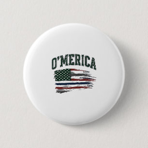 O’Merica Vintage Distressed Flag Shirt Design_1 6 Cm Round Badge