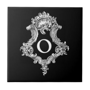 O Monogram Initial Ceramic Tile