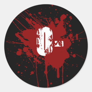 O Negative Blood Type Funny Vampire & Zombie Donor Classic Round Sticker