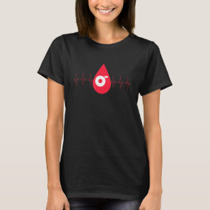 O Negative Blood Type Heartbeat O World Blood Dono T-Shirt