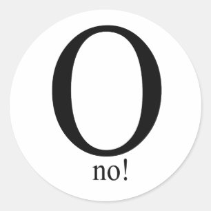 O no classic round sticker