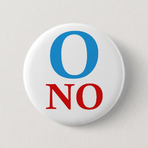 O No Obama Tees 6 Cm Round Badge