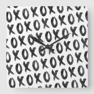 ✘o✘o square wall clock