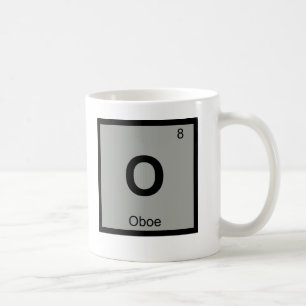 O - Oboe Music Chemistry Periodic Table Symbol Coffee Mug