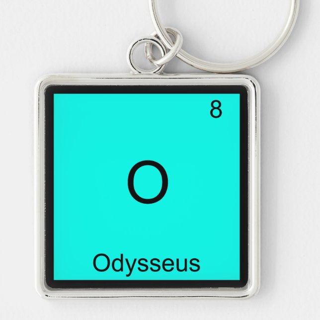 O - Odysseus Funny Chemistry Element Symbol Tee Key Ring (Front)