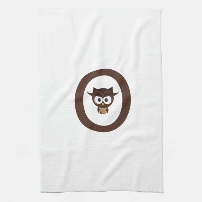 O - Owl Tea Towel (Vertical)