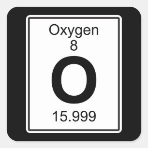 O - Oxygen Square Sticker