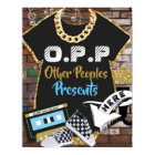 O.P.P Hip Hop Blue|Gold Gift Table Sign