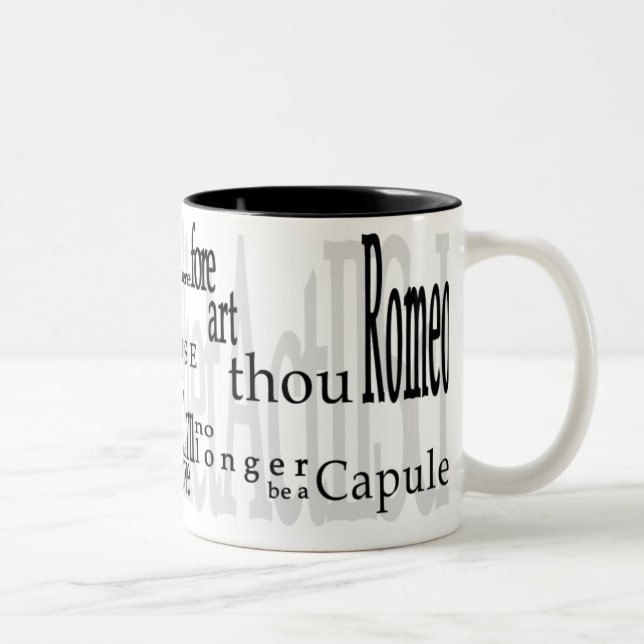 'O Romeo, Romeo!' Shakespeare Quote Mug (Right)